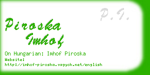 piroska imhof business card